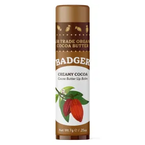Badger Cocoa Butter Cream Cocoa 0.25 oz Lip Balm