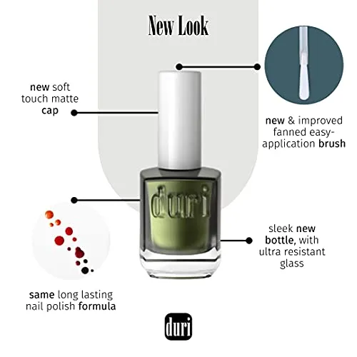 duri Nail Polish, 722 Darling, Pastel Creamy Light Beige Shade,Glossy Finish, 0.45 Fl Oz