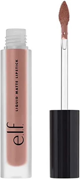e.l.f., Liquid Matte Lipstick, Long Lasting, Quick-Drying, Smudge-Proof, Nourishes, Conditions, Moisturizes, Praline, Enriched with Vitamin E, 0.10 Oz