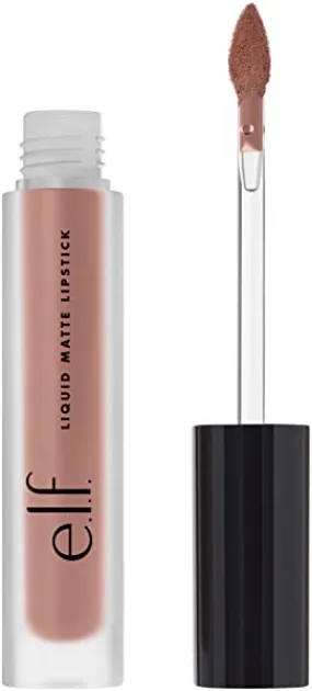 e.l.f., Liquid Matte Lipstick, Long Lasting, Quick-Drying, Smudge-Proof, Nourishes, Conditions, Moisturizes, Praline, Enriched with Vitamin E, 0.10 Oz
