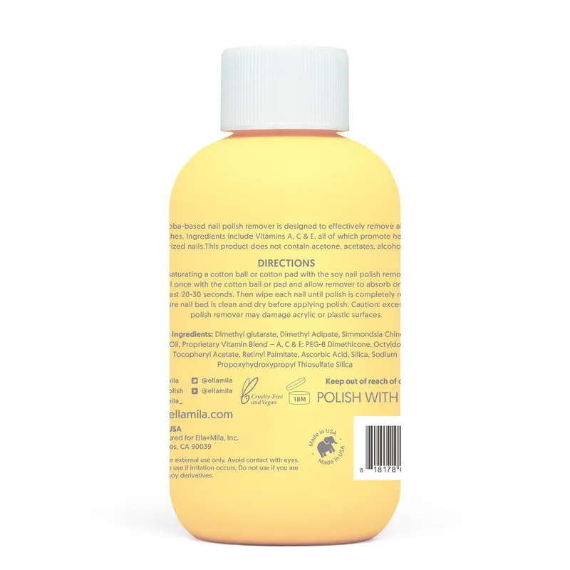 ella mila - Jojoba Nail Polish Remover - 4 oz