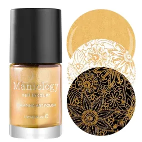 Essentials Primary Collection:  Heart of Gold (B187) Warm Metallic Gold Stamping Polish