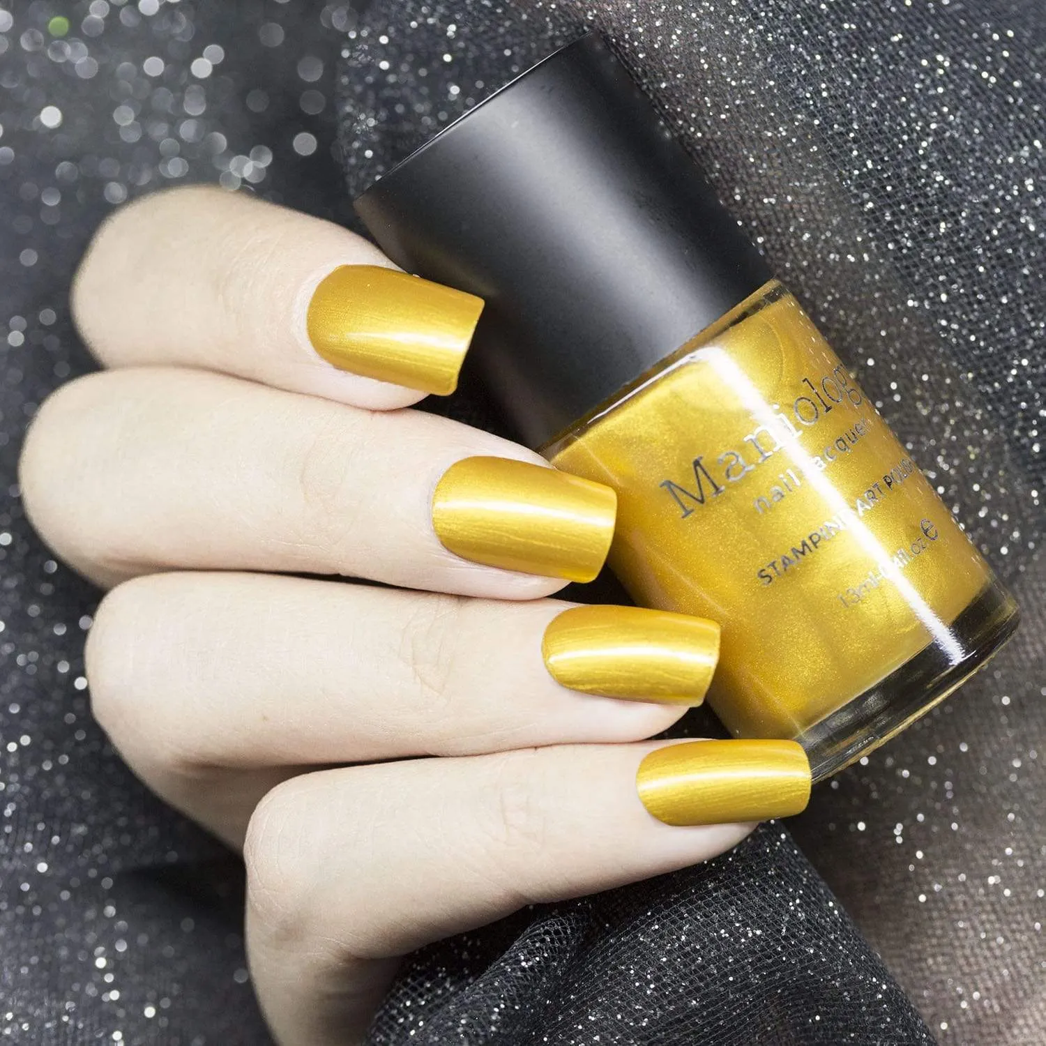 Essentials Primary Collection:  Heart of Gold (B187) Warm Metallic Gold Stamping Polish