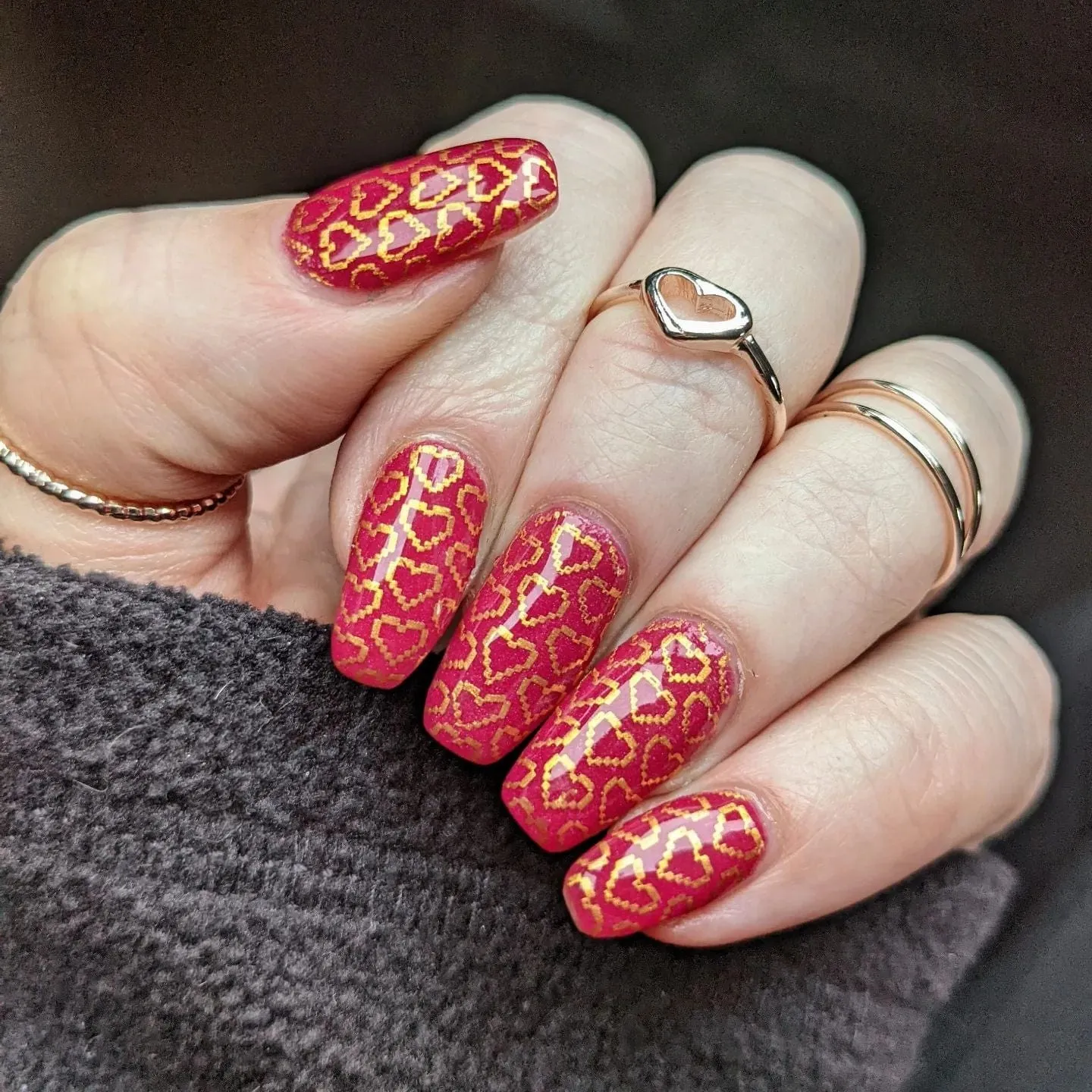 Essentials Primary Collection:  Heart of Gold (B187) Warm Metallic Gold Stamping Polish
