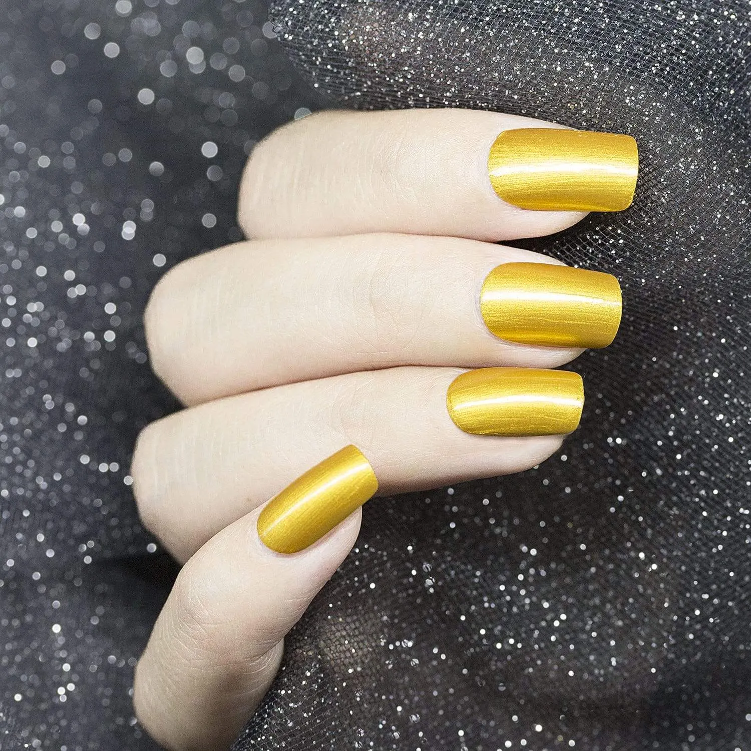 Essentials Primary Collection:  Heart of Gold (B187) Warm Metallic Gold Stamping Polish