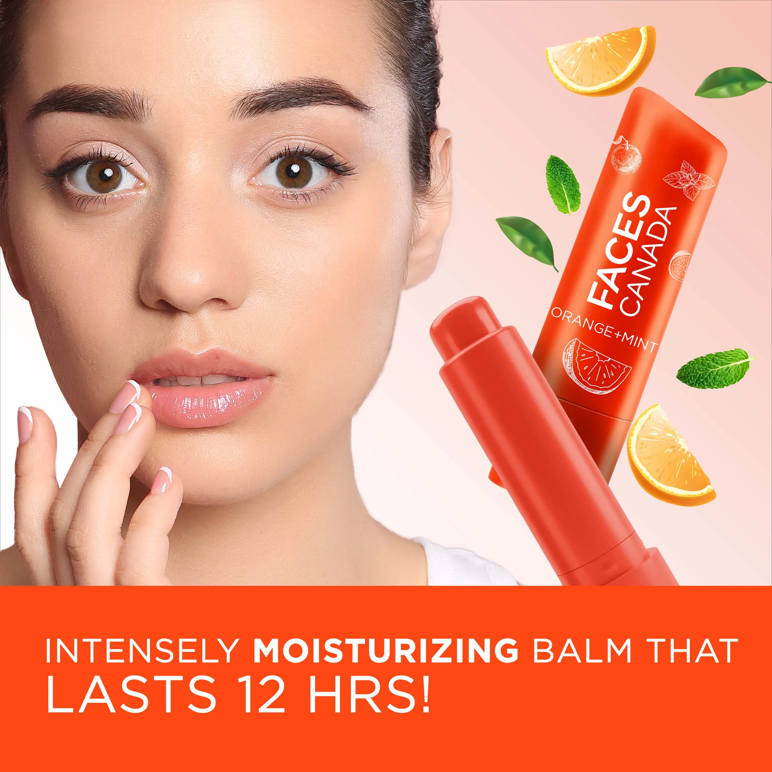 Faces Canada Lip Balm | 12Hr Moisture For Dry, Chapped Lips | Vitamin C | Spf 15 | Orange   Mint Orange Mint 01 (4.5 G)