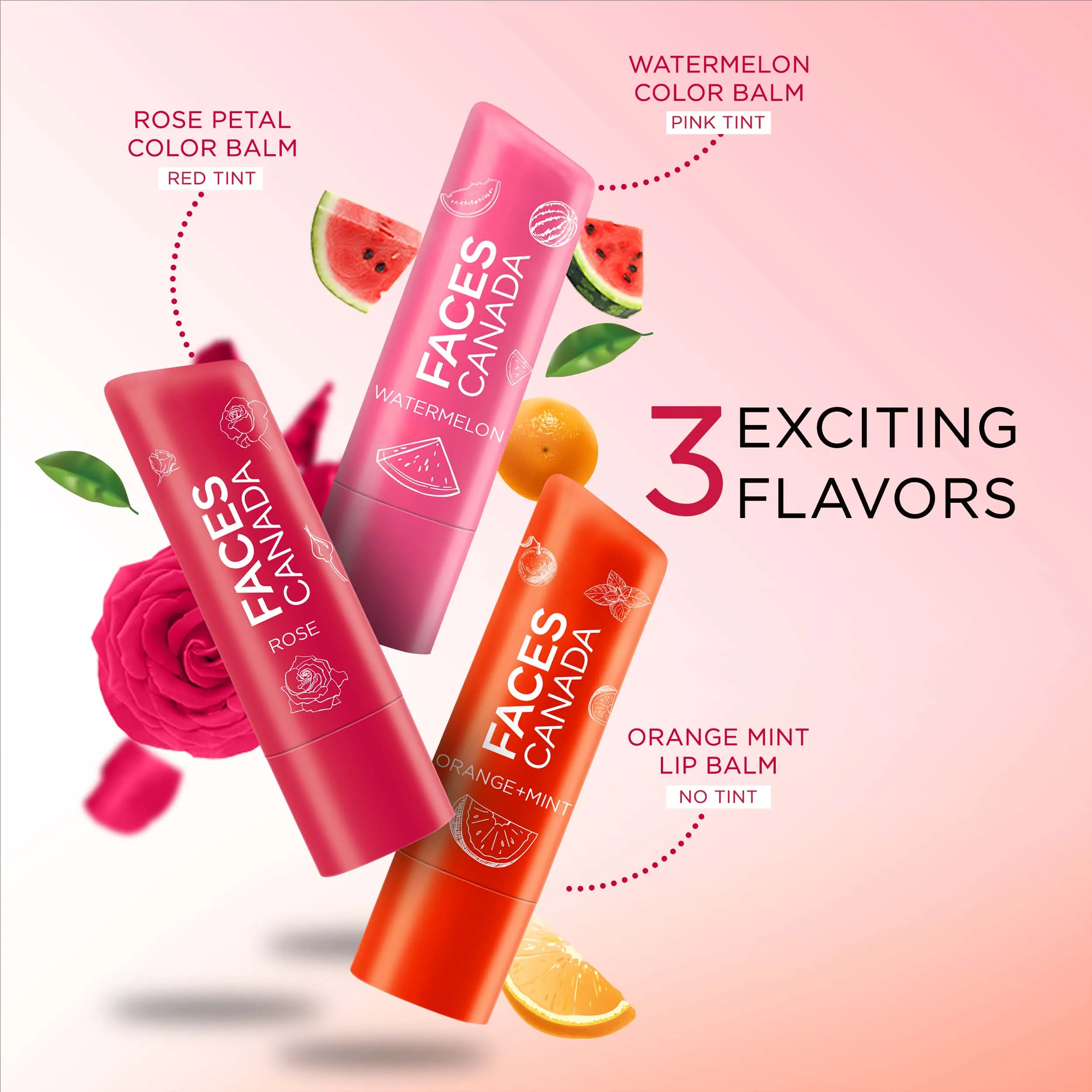Faces Canada Lip Balm | 12Hr Moisture For Dry, Chapped Lips | Vitamin C | Spf 15 | Orange   Mint Orange Mint 01 (4.5 G)