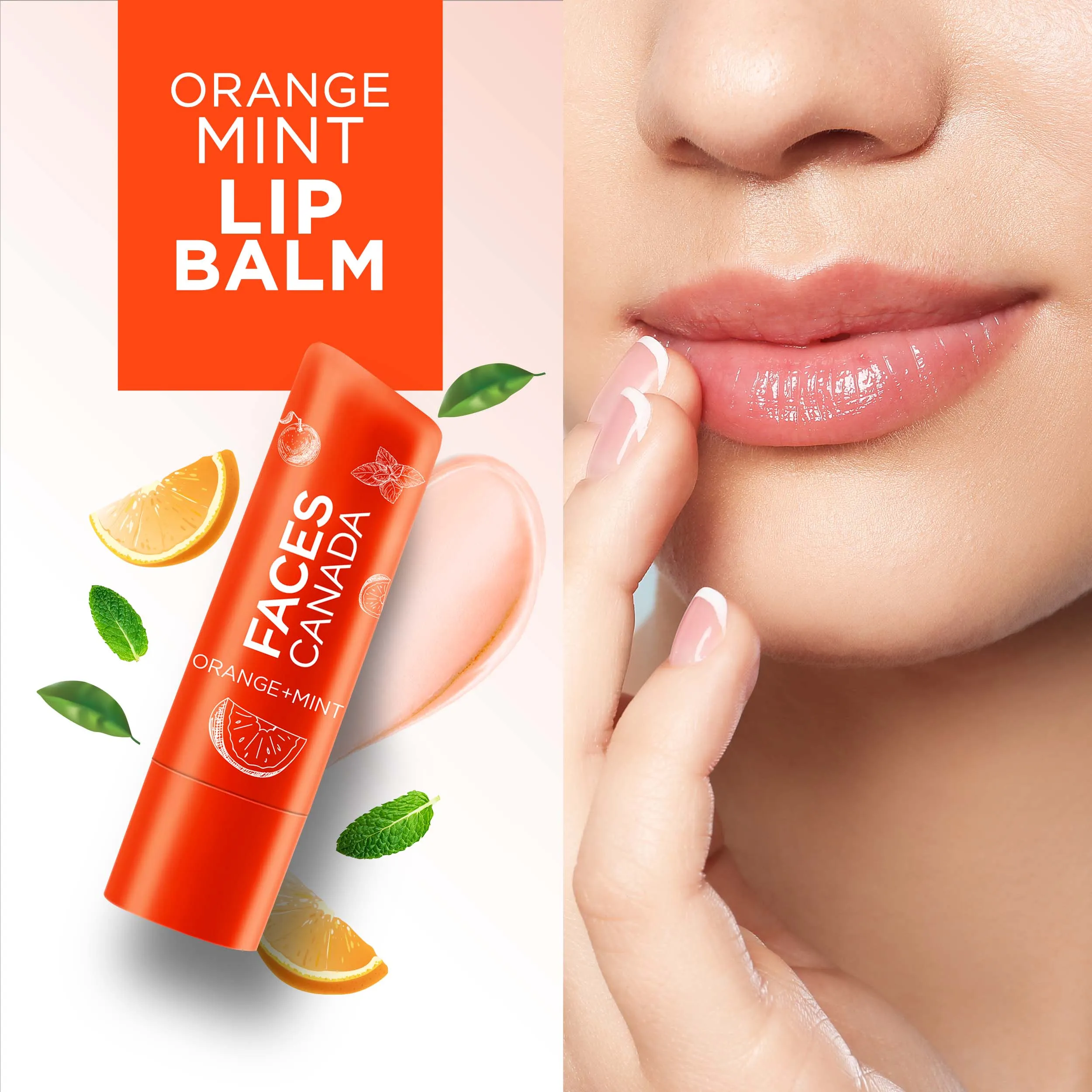 Faces Canada Lip Balm | 12Hr Moisture For Dry, Chapped Lips | Vitamin C | Spf 15 | Orange   Mint Orange Mint 01 (4.5 G)