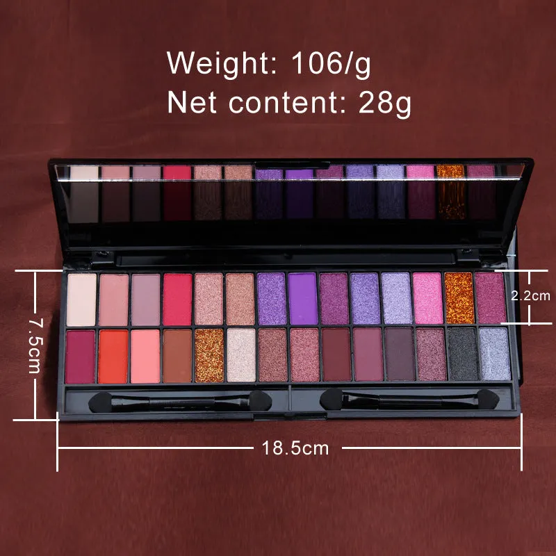 Matte Pearlescent 28-Color Eyeshadow Palette