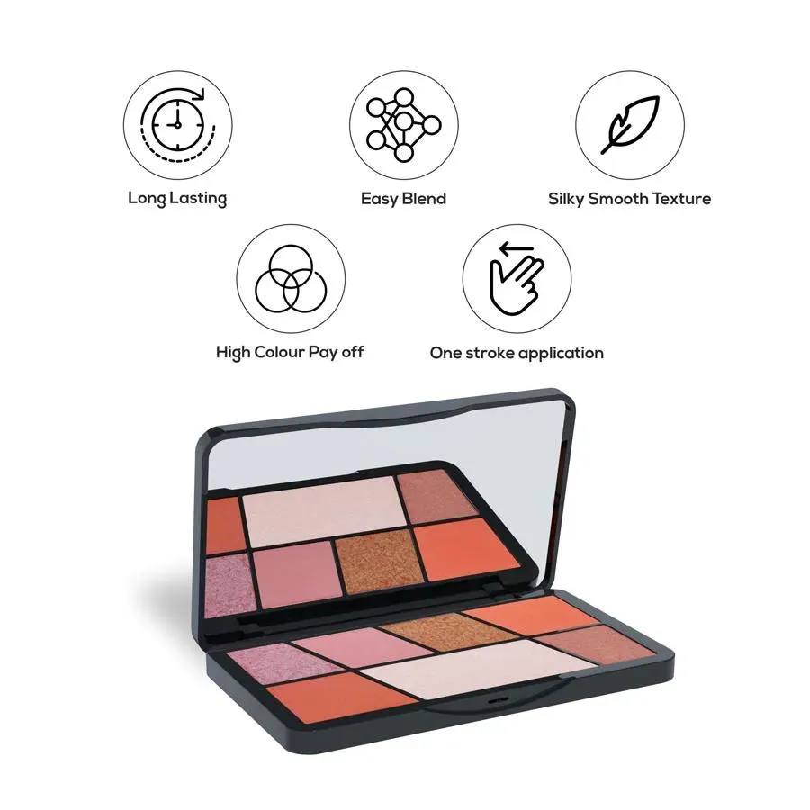 RENEE Bloom Hour Eyeshadow Palette - Easy Blend Silky Smooth Texture High Colour Payoff 15 g