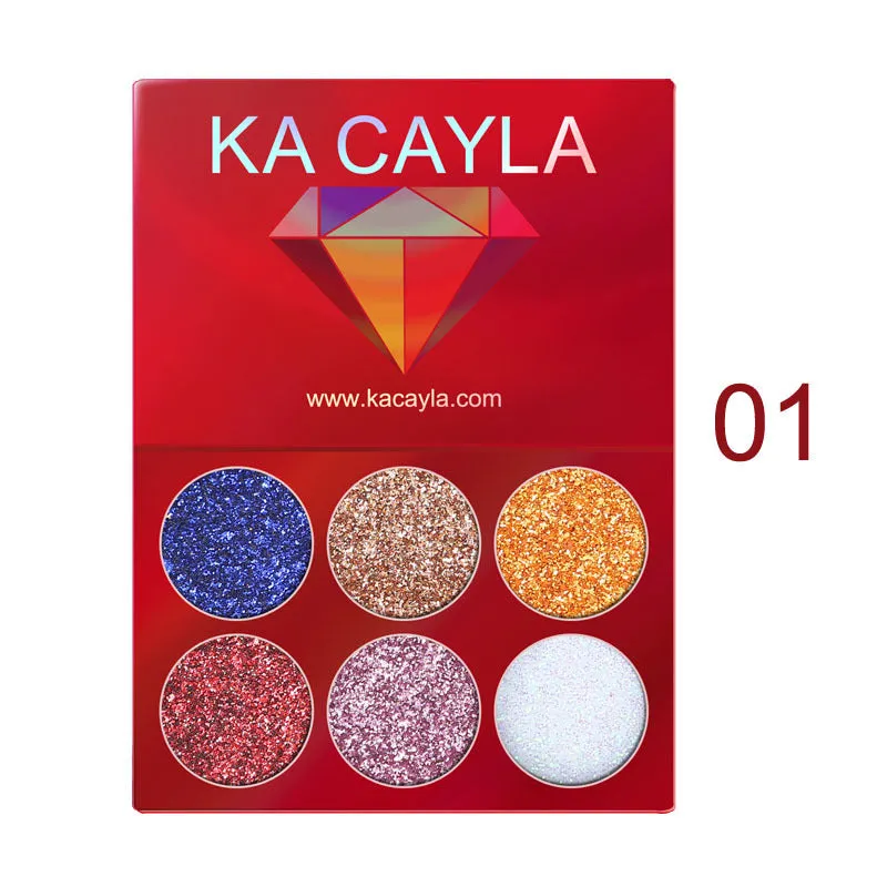 Six-Shade Diamond Sequin Eyeshadow Palette