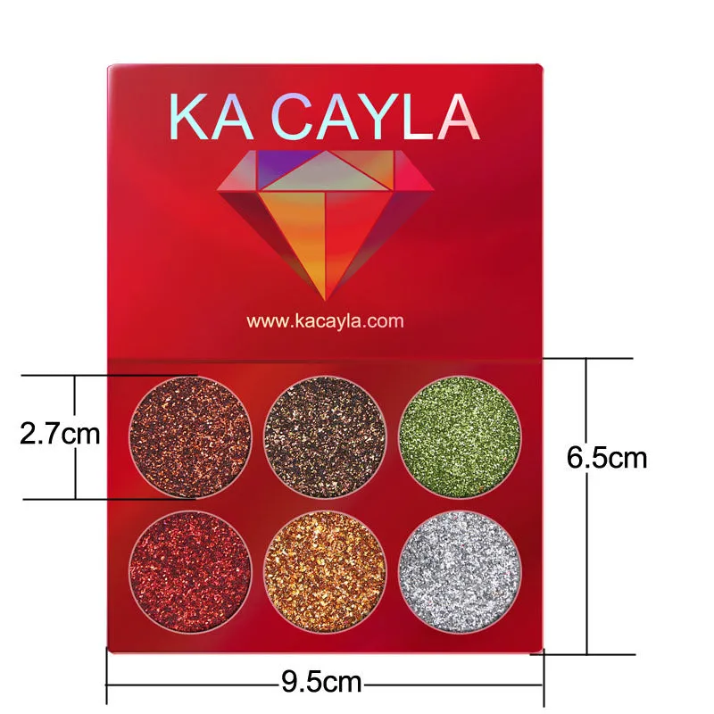 Six-Shade Diamond Sequin Eyeshadow Palette
