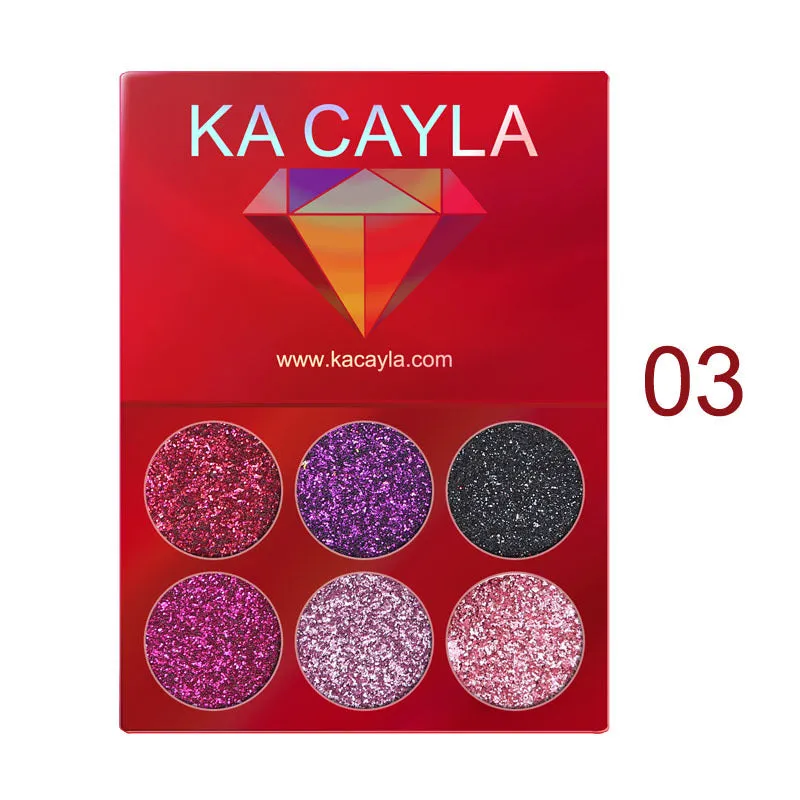 Six-Shade Diamond Sequin Eyeshadow Palette
