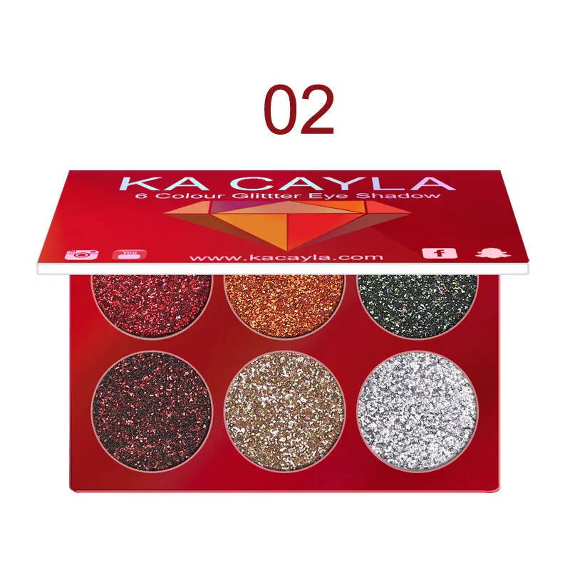 Six-Shade Diamond Sequin Eyeshadow Palette
