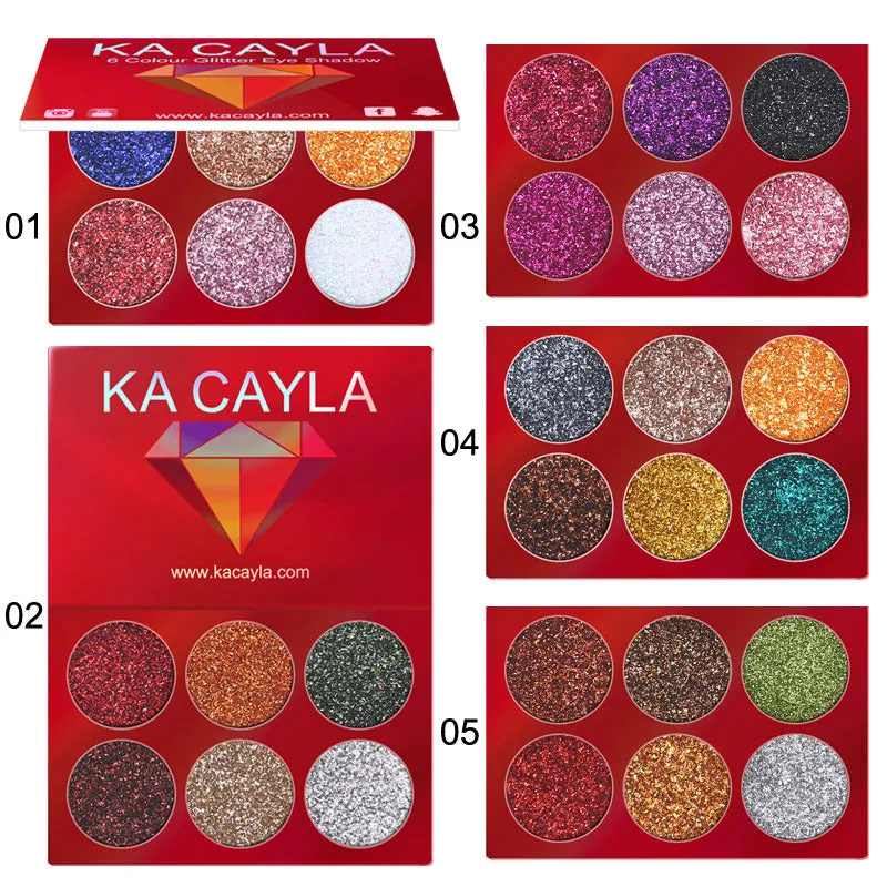 Six-Shade Diamond Sequin Eyeshadow Palette