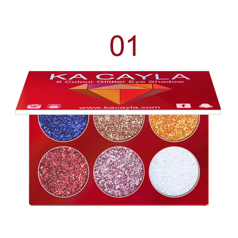 Six-Shade Diamond Sequin Eyeshadow Palette