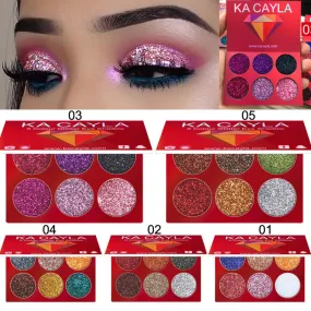 Six-Shade Diamond Sequin Eyeshadow Palette