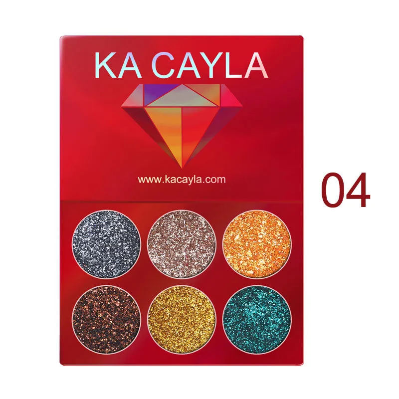 Six-Shade Diamond Sequin Eyeshadow Palette