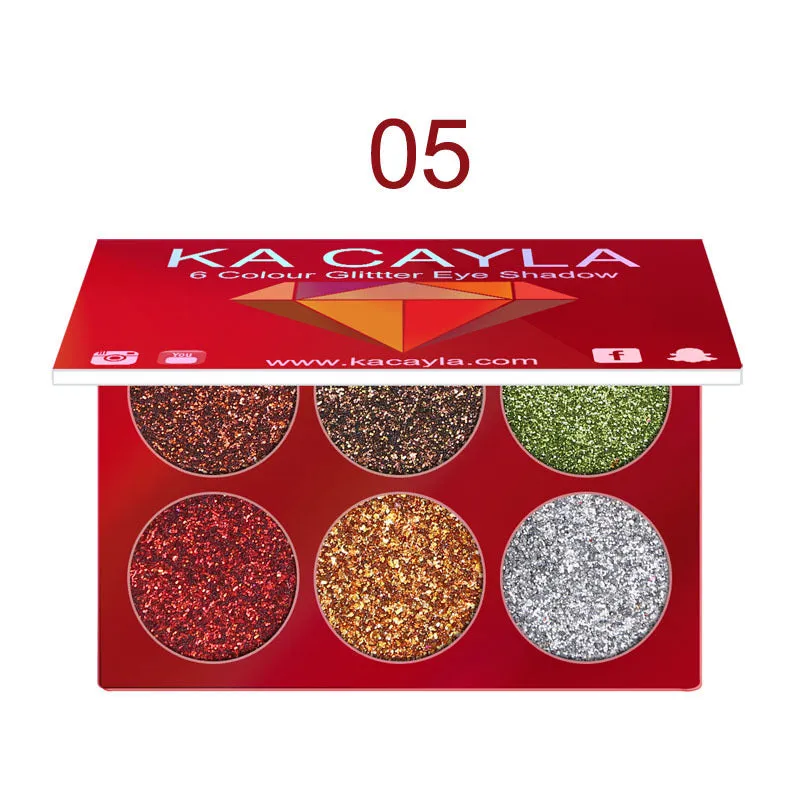 Six-Shade Diamond Sequin Eyeshadow Palette