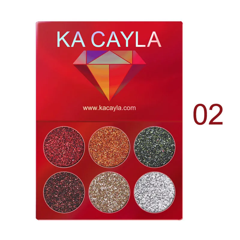 Six-Shade Diamond Sequin Eyeshadow Palette