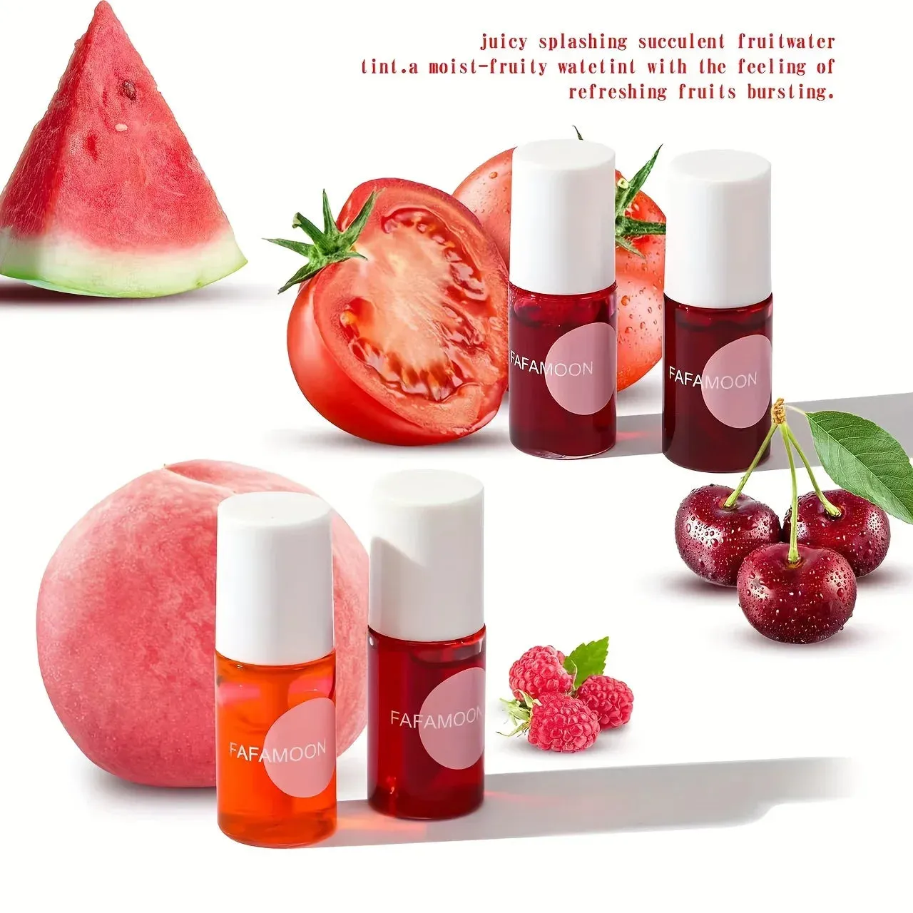 Toleet Christmas Thanksgiving gifts Winter Makeup Ideas 4 color Fruity Lip Tint Water Gloss Tint,Moisturizing Waterproof Liquid Lipstick, Non-Stick,High Pigment,Long-Lasting Colors