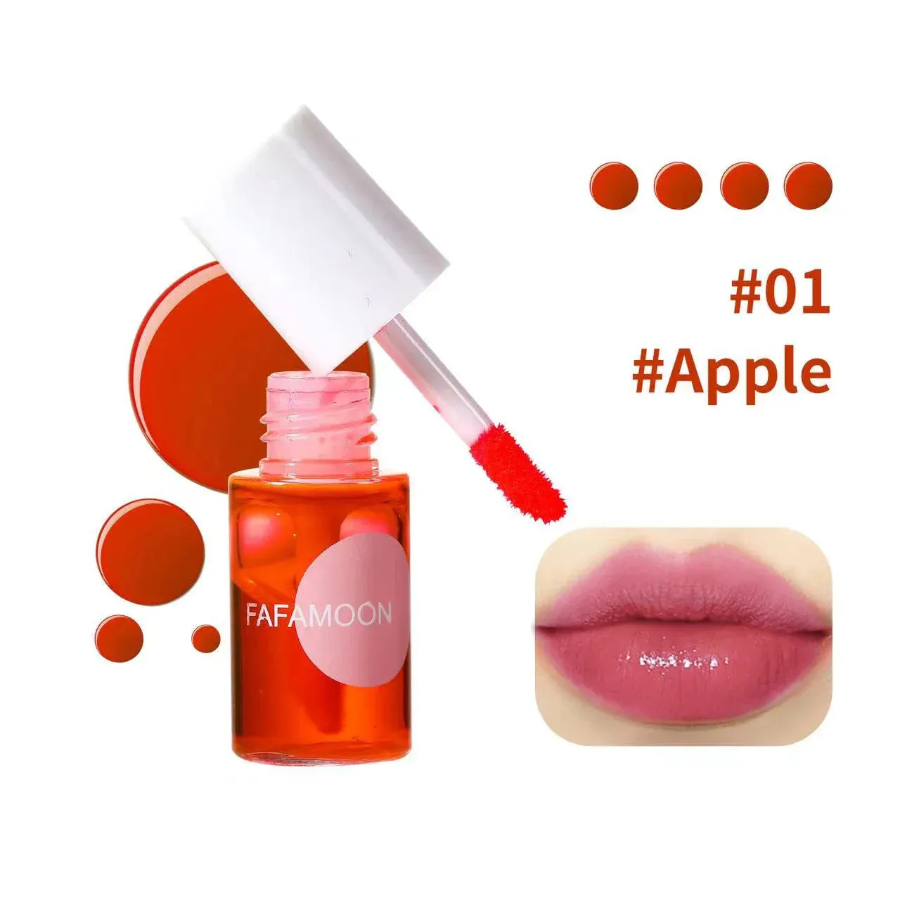 Toleet Christmas Thanksgiving gifts Winter Makeup Ideas 4 color Fruity Lip Tint Water Gloss Tint,Moisturizing Waterproof Liquid Lipstick, Non-Stick,High Pigment,Long-Lasting Colors