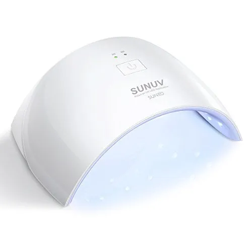UV LED Nail Lamp, SUNUV Gel UV Light Nail Dryer for Gel Nail Polish Curing Lamp with Sensor 2 Timers SUN9C Pink Valentine Gift for Woman Girl