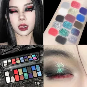 Yeknu Eyeshadow Palettes Blue Green Earth Color Eye Shadow Spring Summer Cool Tone Shadow Palette Matte Eye Pigments Korea Makeup