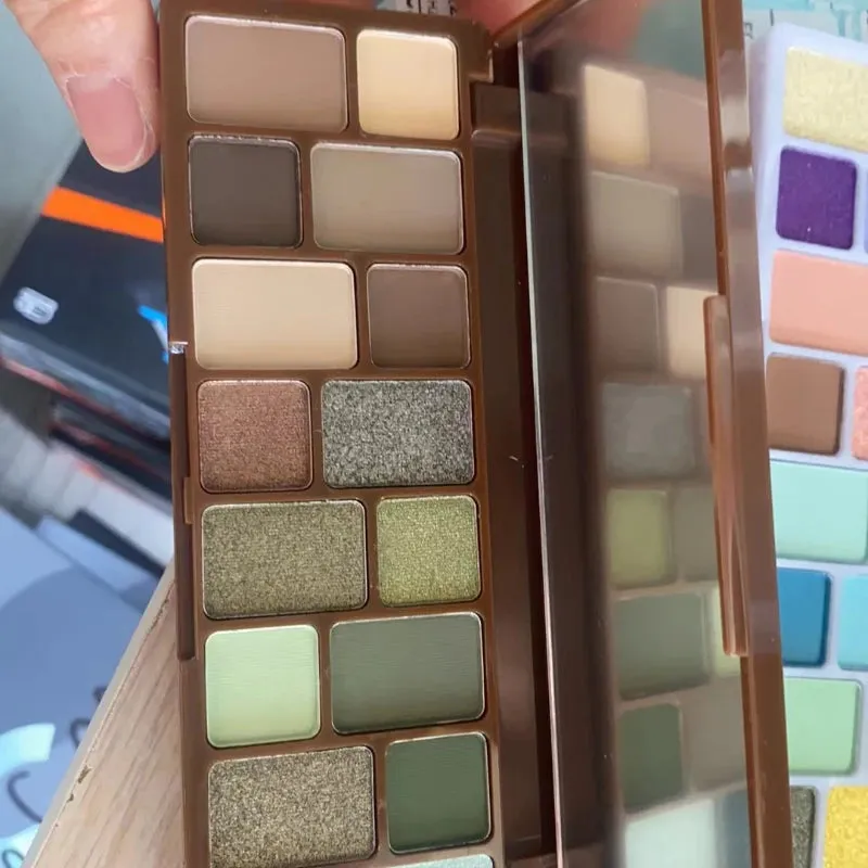 Yeknu Eyeshadow Palettes Blue Green Earth Color Eye Shadow Spring Summer Cool Tone Shadow Palette Matte Eye Pigments Korea Makeup