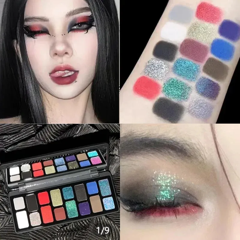 Yeknu Eyeshadow Palettes Blue Green Earth Color Eye Shadow Spring Summer Cool Tone Shadow Palette Matte Eye Pigments Korea Makeup