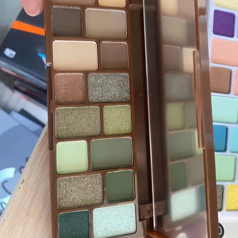Yeknu Eyeshadow Palettes Blue Green Earth Color Eye Shadow Spring Summer Cool Tone Shadow Palette Matte Eye Pigments Korea Makeup