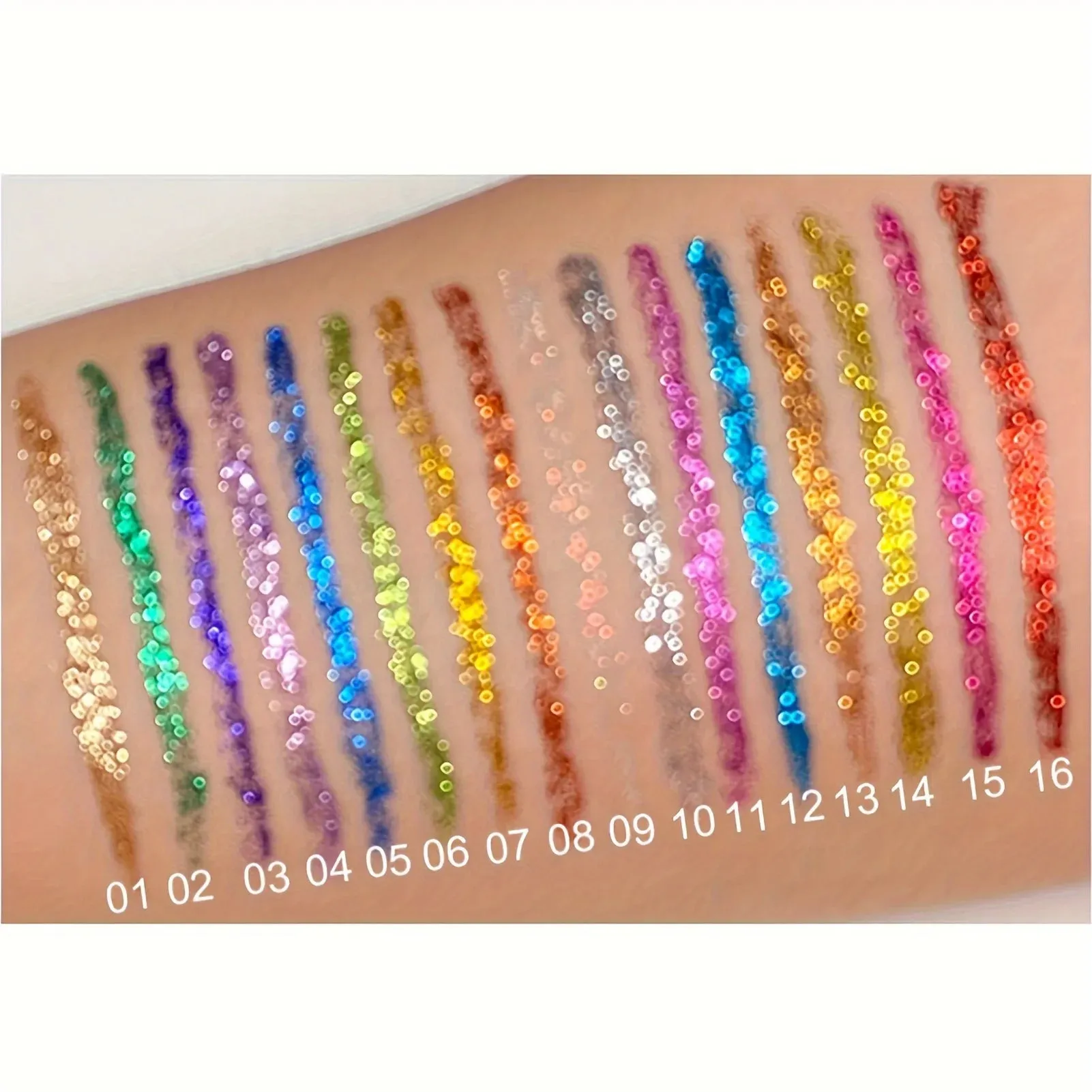 Yeknu Long-Lasting Liquid Eyeliner Pen - Shimmer in Silvery, Green & Blue | Waterproof, Smudge-Proof Makeup